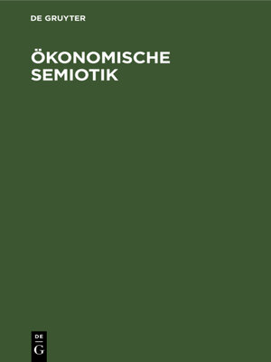 cover image of Ökonomische Semiotik